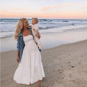 Spell Gardenia Sundress White Linen